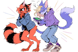 draw your furry art or fursona headshot