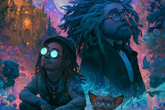 fantasy and fictional music album cover