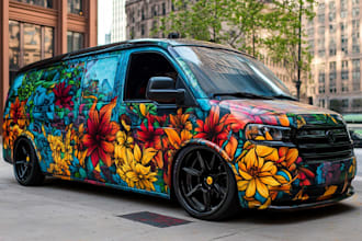 vehicle wrap, car wrap design
