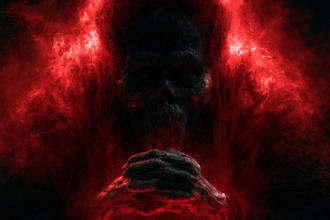 create an horror dark art illustration