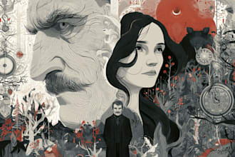 draw a surrealist or fantasy illustration