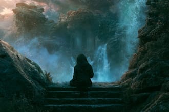 design a dreamy surreal or fantasy album cover