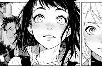 draw custom manga comic pages and illustrations