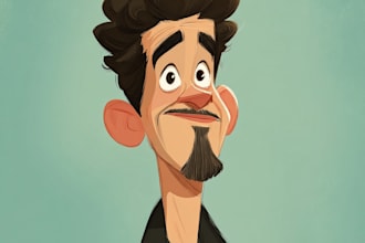 original vintage, retro cartoon logo and illustration