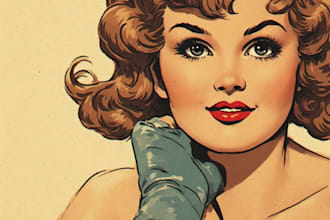 make sexy pin up girl illustration for graphic model pinup