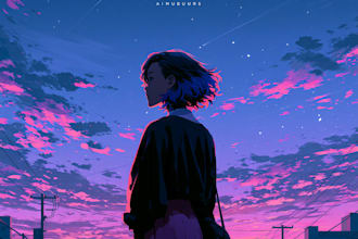create anime style album cover