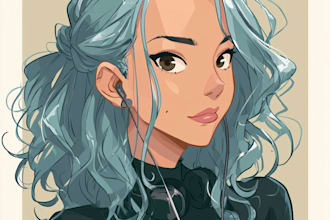 draw cute cartoon portrait
