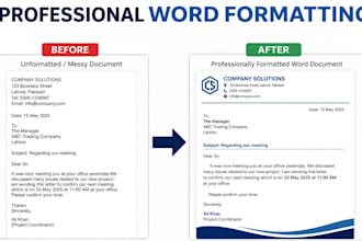 professionally format microsoft word documents