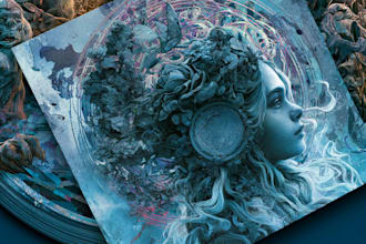 design a dreamy surreal or fantasy music cover or album