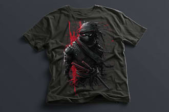 create custom anime and gaming t shirt illustrations