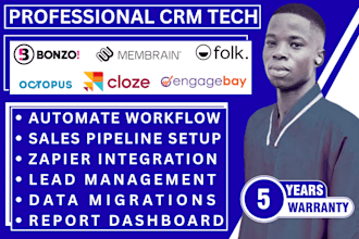 setup bonzo, octopus, engagebay, cloze, membrain and folk CRM