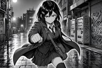 illustrate manga panels and comic book pages