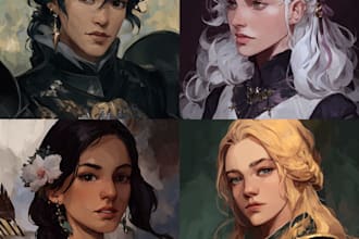 draw dnd character art, fantasy character illustration