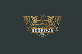 design a heraldic, luxury vintage, royal crest, and emblem logo