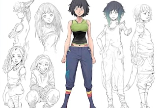 draw character sheet for your character, furry, oc, fursona