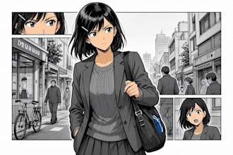 create engaging manga comic pages with backgrounds