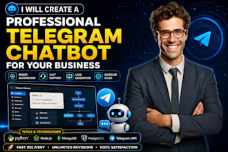 create professional telegram chatbot automation for your business bot
