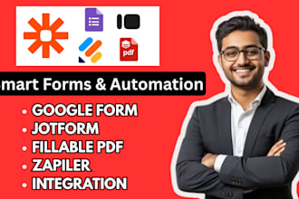 create jotform, typeform, google forms and smart automation