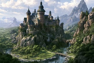 draw a fantasy landscape