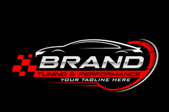 draw modern racing car logo and custom t shirt design