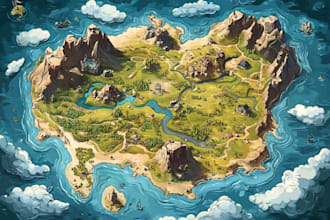 design a map in vector format and location map
