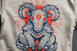 design and carve unique custom linocut art for apparel and merchandise