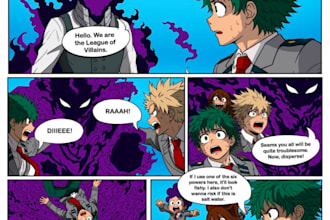 draw webtoon, manga and comic panels professionally