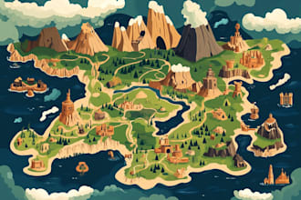 design a vector map illustration