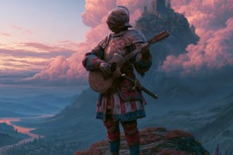 create dark fantasy art illustration for albums cover
