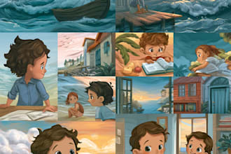 create children book illustration and KDP layout