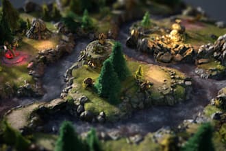 make fantasy map illustration for, novels and games