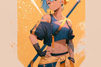 design anime character concept art