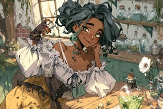 draw beautiful anime art illustration commission
