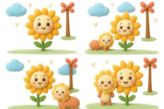 design cute educational worksheets and flashcards for kids