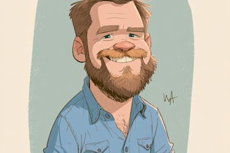 draw a cartoon caricature portrait from your photo