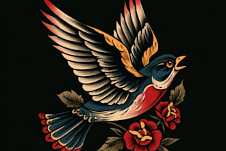 do traditional old school tattoo design