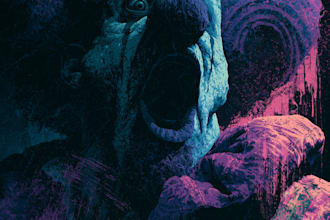 create a dark, horror, underground art illustration