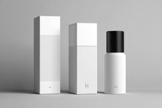 create product packaging design with modern branding