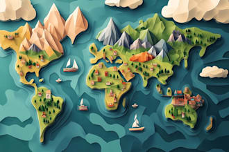 design a vector map illustration