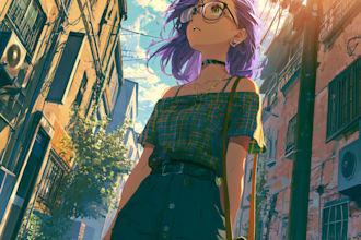 draw an anime illustration, character illustration