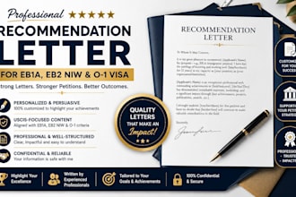 write a professional eb1a eb2 niw o1 recommendation letter