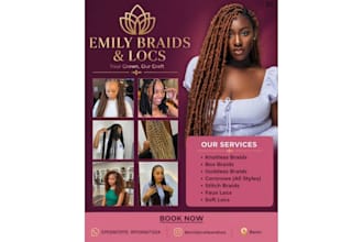 design professional beauty, makeup and lash flyers