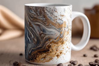 create premium coffee mug designs ready for printing