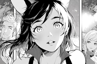 draw custom manga comic pages and illustrations