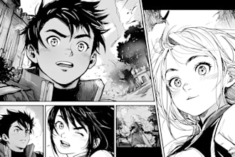 design amazing manga comic characters and scenes