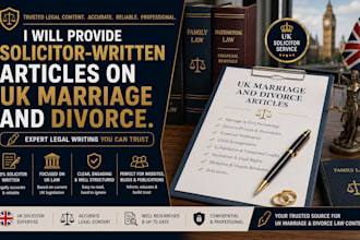 provide solicitor written articles on UK marriage and divorce