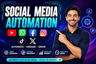 set up and automate instagram, facebook, x and whatsapp with manychat chatbot