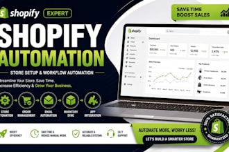 build shopify automation store setup and ecommerce workflow