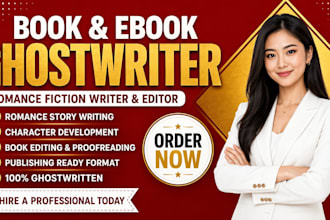 ebook ghostwriter fiction romance book writer, editor