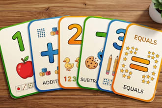 design kids educational learning flashcards alphabet animal mathematical cards